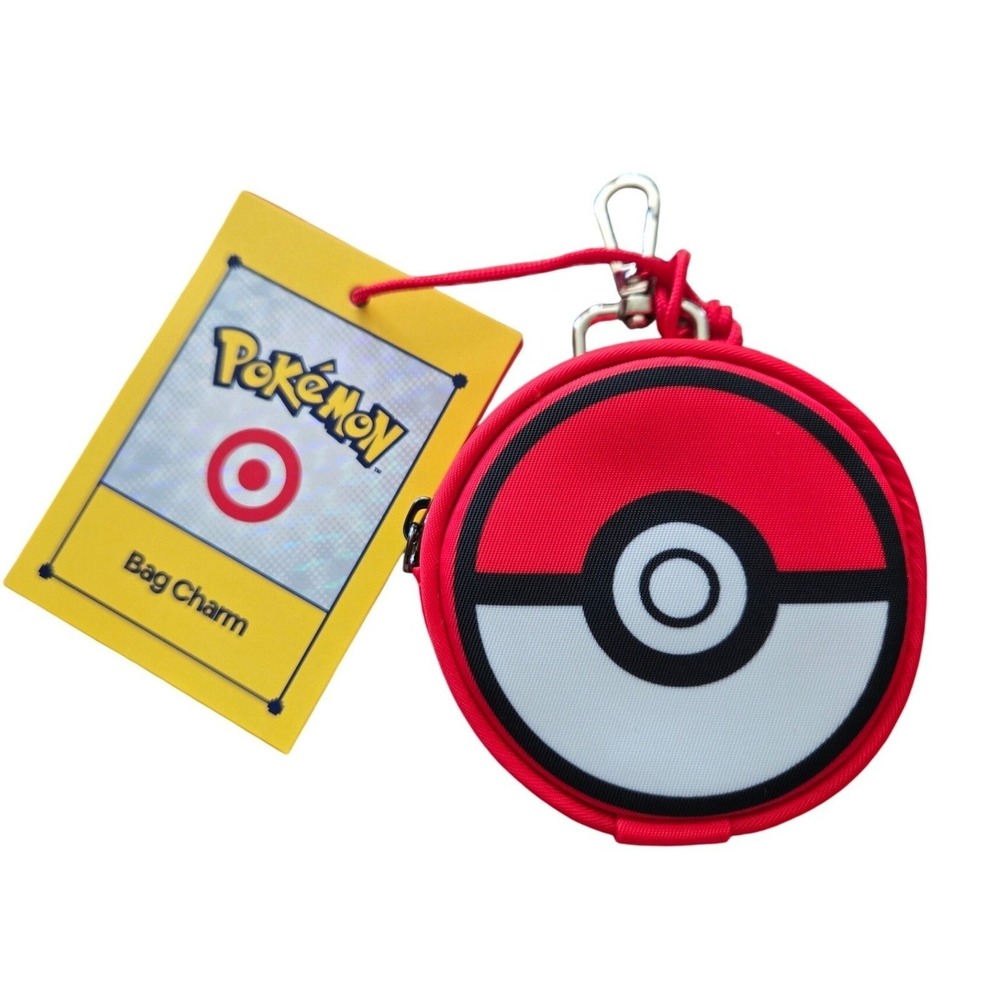 Pokemon Poke Ball Bag Charm Coin Purse Target Exclusive 30th Anniversary Red New